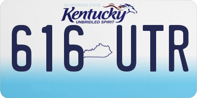 KY license plate 616UTR