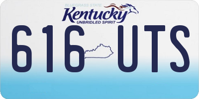 KY license plate 616UTS