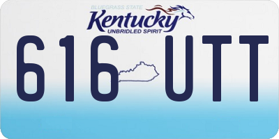 KY license plate 616UTT