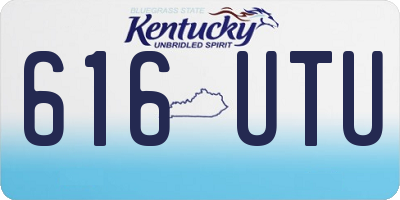 KY license plate 616UTU