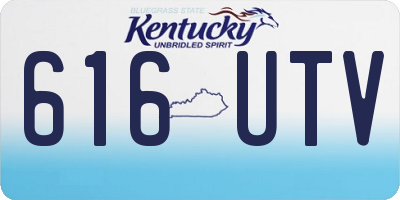 KY license plate 616UTV