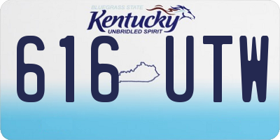 KY license plate 616UTW