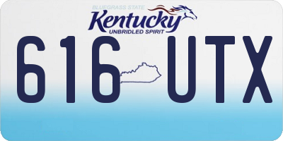 KY license plate 616UTX