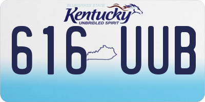 KY license plate 616UUB