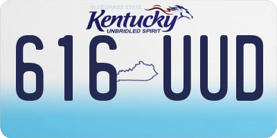 KY license plate 616UUD