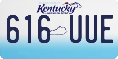 KY license plate 616UUE