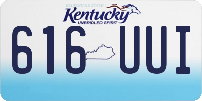 KY license plate 616UUI