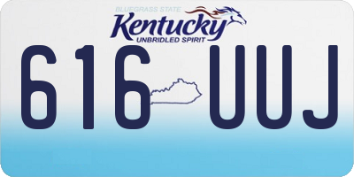 KY license plate 616UUJ