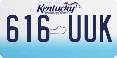 KY license plate 616UUK