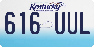 KY license plate 616UUL