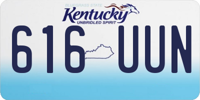 KY license plate 616UUN