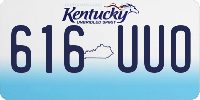 KY license plate 616UUO
