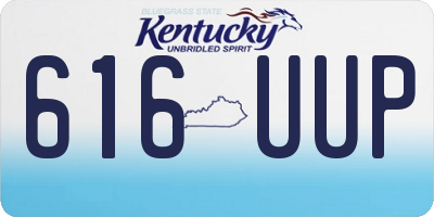 KY license plate 616UUP