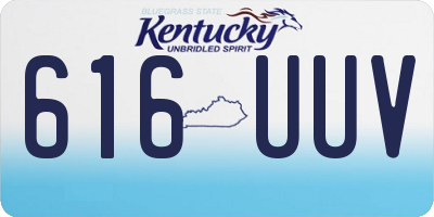KY license plate 616UUV