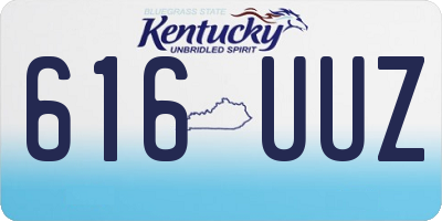 KY license plate 616UUZ