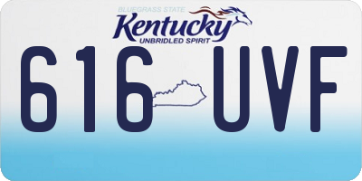 KY license plate 616UVF