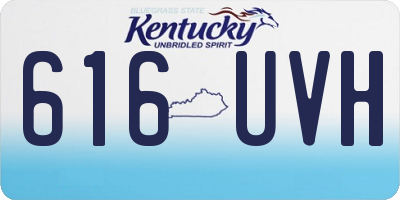 KY license plate 616UVH