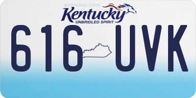 KY license plate 616UVK