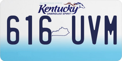 KY license plate 616UVM