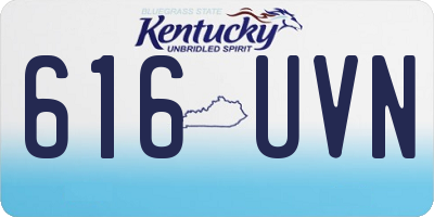 KY license plate 616UVN