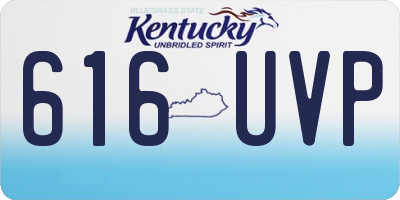 KY license plate 616UVP