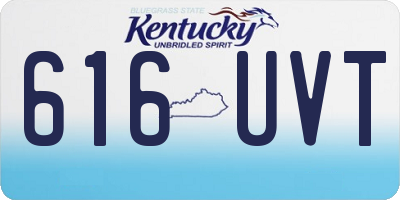 KY license plate 616UVT