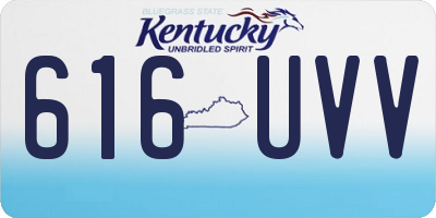 KY license plate 616UVV