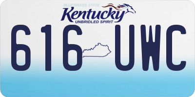 KY license plate 616UWC