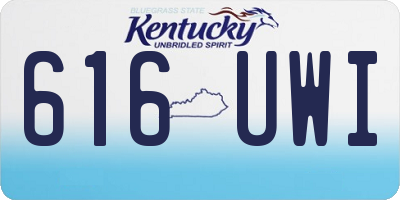 KY license plate 616UWI