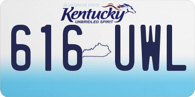 KY license plate 616UWL