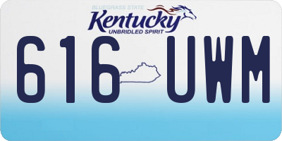 KY license plate 616UWM