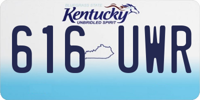 KY license plate 616UWR