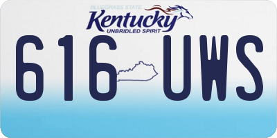 KY license plate 616UWS