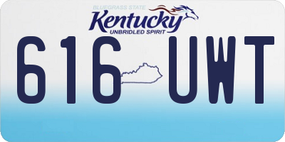 KY license plate 616UWT