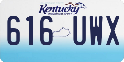 KY license plate 616UWX