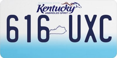 KY license plate 616UXC