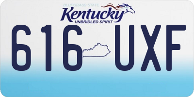 KY license plate 616UXF