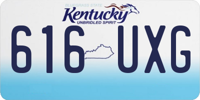 KY license plate 616UXG