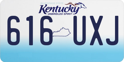 KY license plate 616UXJ