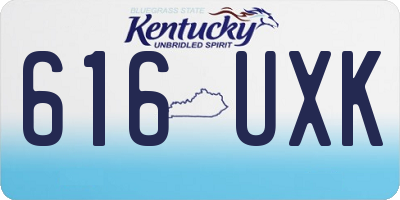 KY license plate 616UXK