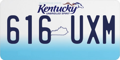KY license plate 616UXM