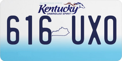 KY license plate 616UXO