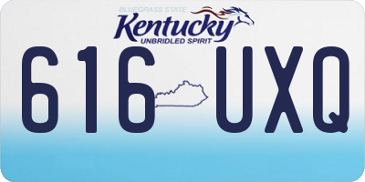 KY license plate 616UXQ