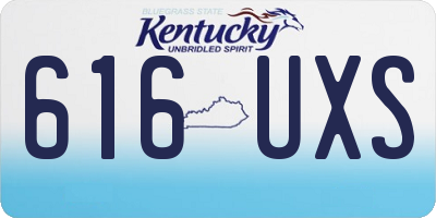 KY license plate 616UXS