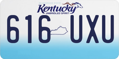 KY license plate 616UXU