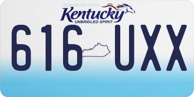 KY license plate 616UXX