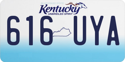 KY license plate 616UYA