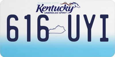 KY license plate 616UYI