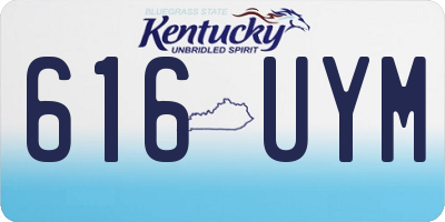 KY license plate 616UYM