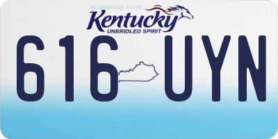 KY license plate 616UYN